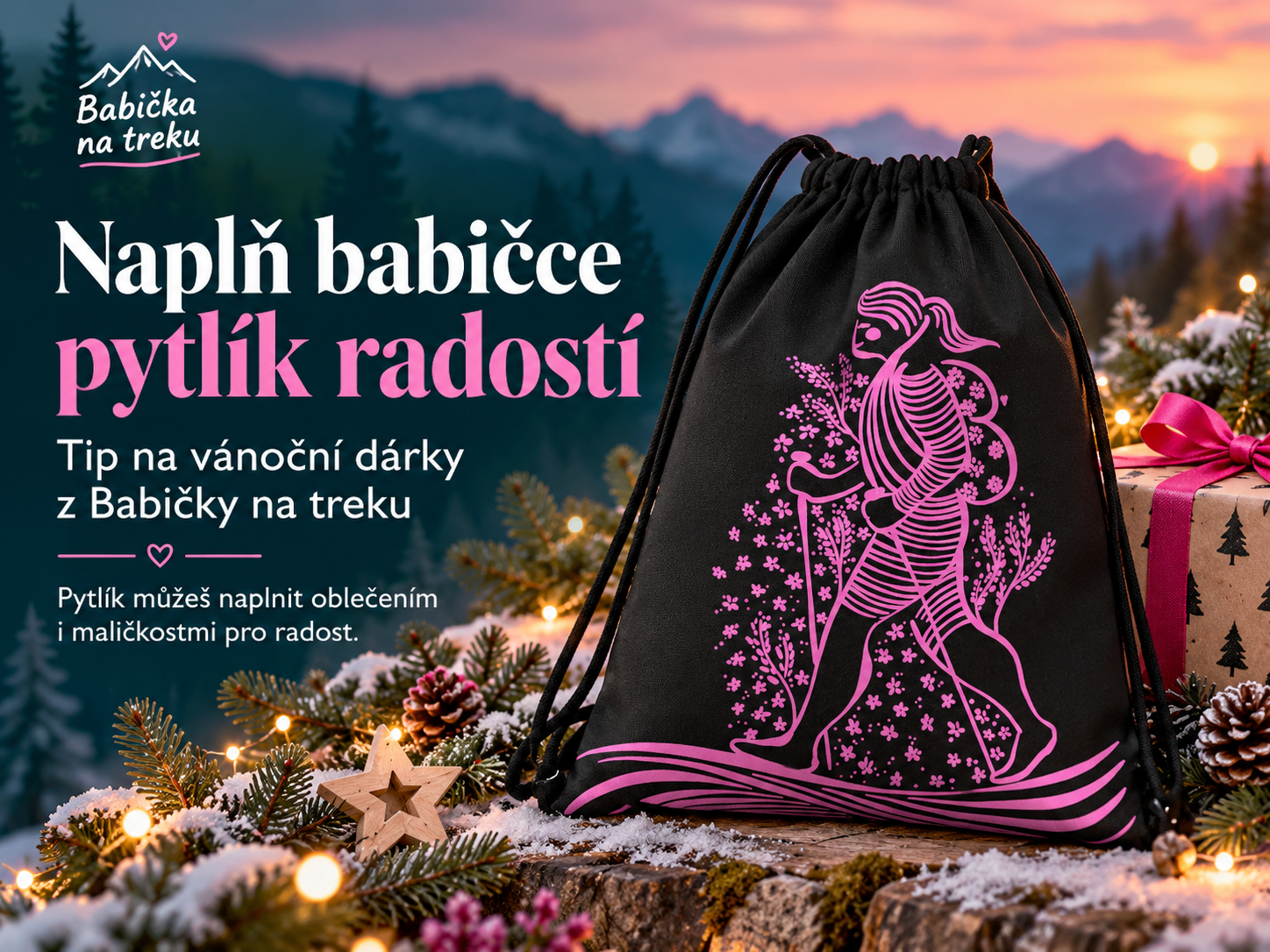 Pytlík radostí na zimním treku